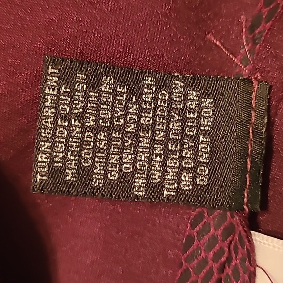 Catherine Malandrino dark burgundy faux leather open jacket Sz 2X - Picture 10 of 10